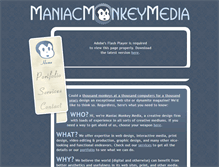 Tablet Screenshot of maniacmonkeymedia.com